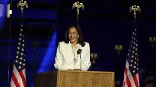 Kamala Harris gives victory speech as first woman VP-elect