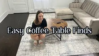 Amazon finds: industrial round coffee table with rustic wood top #ad