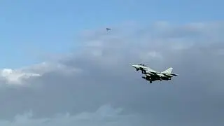 Eurofighter N&ouml;rvenich Landung. Danke an den Piloten f&uuml;rs Winken.
