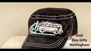 VW Camper Black Vintage Cap - VW Collection by Brisa - Official Volkswagen Caps