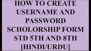 msce pune-How To Create Username and Password Scholorship form Std 5Th and 8TH [Hindi/Urdu]