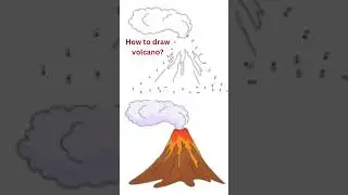 How to draw a volcano? #shorts #volcanoeruption #geography #midgeo