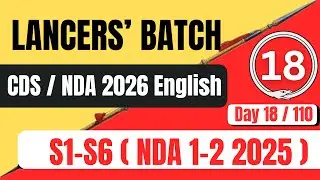 S1-S6 ( NDA 1-2 2025 )  Lancers' Day 18 / 110 #cds #nda #ssc