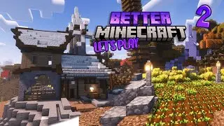 A Wintery Farm Town - Better Minecraft Let's Play - Ep. 2 ❄️