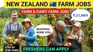 NEW ZEALAND 🇳🇿 FREE WORK VISA | FARM & DAIRY FARM JOBS | NO IELTS | NO DEGRE 