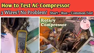 How to Test AC Compressor with Multimeter | Identify Start, Run & Common Wires Easily