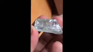 Tourmaline delight presents rainbow inclusions in aquamarine !! Comment for details