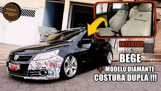 GOL G5 COM INTERIOR BEGE NO MODELO DIAMANTE / COSTURA DUPLA | PREMIUM REVESTIMENTOS