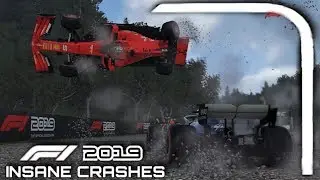 F1 2019 Game: INSANE CRASHES!