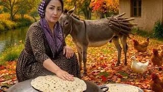 A Peaceful Morning in Rural Life | Baking Flatbread on Saj & Family Breakfast