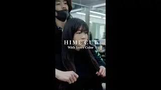 Hime Cut with Inner Color (Hair Transformation) #shorts