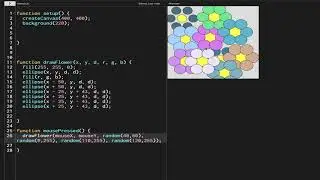 Function flower -user defined function in p5.js tutorial
