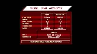 Transmiss&atilde;o ao vivo de Jockey Club SP  07/09/2025 - CRISTAL