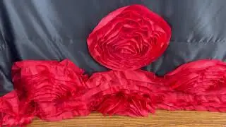 Large Rosette Round Wedding tablecloths for sale Lamour Satin Tablecover Table overlay