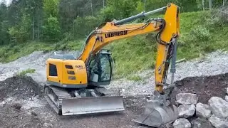 ESCAVATORE LIEBHERR 926 compact || scavo e spianamento strada ||
