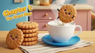 2-Ingredient Petit Beurre Dessert 🍪✨ | No-Bake Recipe + Cute Storybook Style