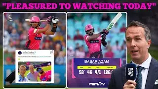 Micheal Vaughan : pleasured to Watching Today Babar Azam Inning Say Micheal Vuaghan || CricBook