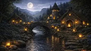 Tranquil Fantasy Night by the Water | Enchanting Celtic Melodies