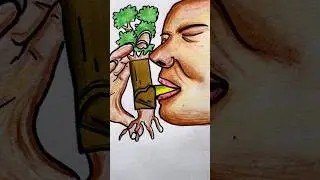 🌱 Nature Is Our Life &ndash; Save Trees, Save Yourself 🌍 #shortvideo #drawing #art