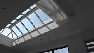 Motorised orangery roof blind