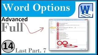 Ms Word 2010 Options Advanced tab Last Part in Pashto | winword 2010 Options Advanced tab last Part