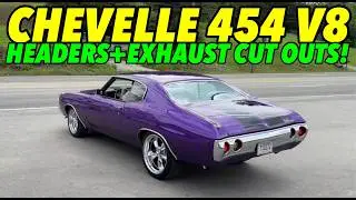 1971 Chevy Chevelle 454 Big Block V8 w/ EXHAUST CUT OUTS & FLOWMASTERS!