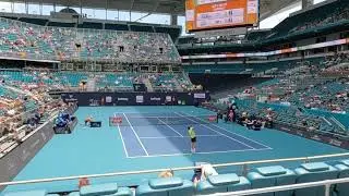 Casper Ruud v. Francisco Cer&uacute;ndolo COURT LEVEL SLOW MOTION Miami Open 2022 Semi Finals
