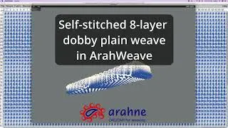 Create a self-stitched 8-layer dobby plain weave in ArahWeave CAD software for woven textile design