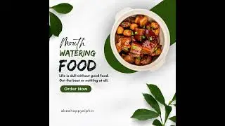 Restaurant Poster Designing in Canva #alphin #beehappy #canvs #poster #posterdesign