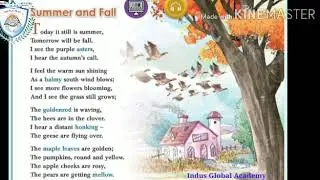 Grade VI English poem-1 (Summer and Fall)  by Neha Indus Global Academy.