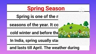 Essay on Spring Season | Spring Season Essay on 200 words