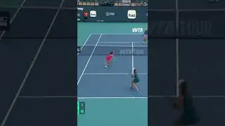 Court Work goes craaaaaaazy 👏#WTA #MiamiOpen #CristinaBucsa #MiyuKato