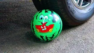EXPERIMENT CAR VS 32 RAINBOW WATER BALLOONS | Crushing Crunchy & Soft Things by Car