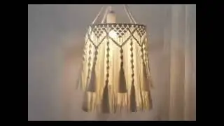 Unique Handmade Macrame Lantern: Boho Pendant Lamp, Tassel Chandelier for Weddings Unique
