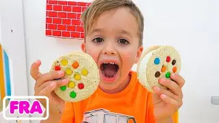 Vlad et Nikita prétendent jouer à la vente de crème glacée  Vidéo de collection pour les enfants