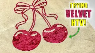 FABRIC HTV?! TRYING OUT VELVET HEAT TRANSFER VINYL! || Lucykiins