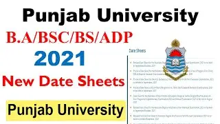 Punjab University Upload New Date Sheets 2021 BA/BSC/ADP/BS All programs Must Watch official