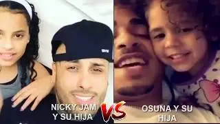 ❤️ Hija de Nicky Jam Cantando vs Ozuna y su Hija cantando 2018❤️