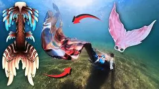 I Swam in the Ocean in a Mermaid tail & Filmed Myself - Ocean Swim 360 Mertailor Tanin Tides