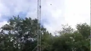 KB2HZI installing 60/ft Rohn 45