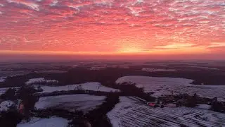 Sunset Drone Flight over the Ausable River - Arkona, ON