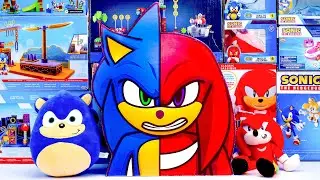 Unboxing Sonic The Hedgehog Toys Collection ASMR | Sonic Half Head vs Knuckles Half Head Boxes