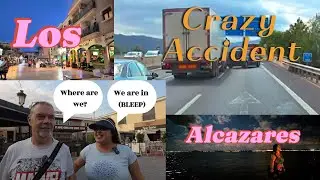 Crash on the road to Los Alcazares, Debbie's slip of the tongue - Great holiday spot