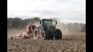 Semi de bl&eacute; avec Aymeric en Fendt 826 et semoir V&auml;derstad rapid