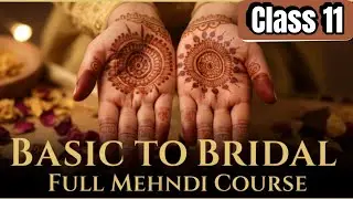 Basic To Bridal Full Mehndi Course 🌿 || Class 11 Jhumka Designs || Free Mehndi Classes 😍