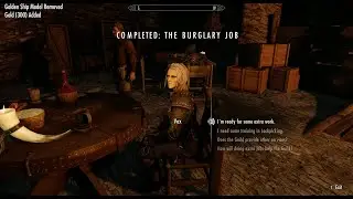 The Thieves Guild: Burglary. Retrieve Golden Ship Model from House Clan Shatter Shield in Windhelm.