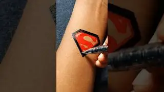 Superman Tattoo ❤️ Superhero tattoo / Temporary hand tattoo/ Pen tattoo #shorts #shortvideo #viral