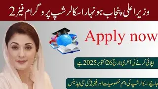 CM Punjab Honhaar Scholarship Program phase 2 2025 apply online.