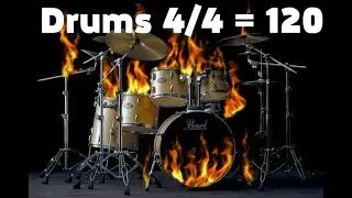 Drums. Барабаны. Ударные 4/4 = 120