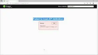C# Failed Load API Definition (undefined /swagger/v1/swagger.json) Solved